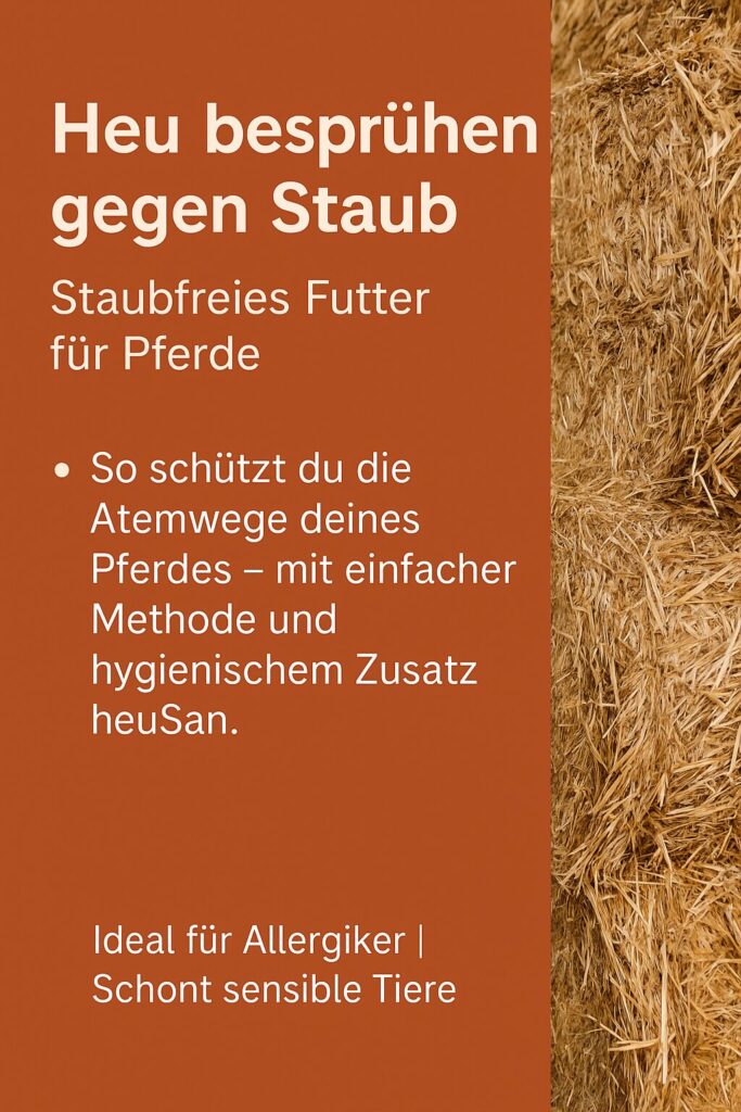 Heu Besprühen gegen Staub