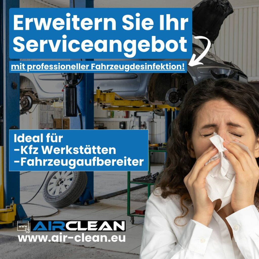 Fahrzeugdesinfektion, Fahrzeug desinfizieren, Auto desinfizieren, Auto Innenraum desinfizieren, Klimaanlage Auto desinfizieren